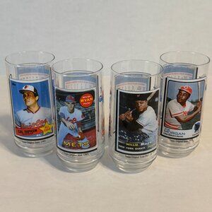 Vtg Set of 4 1993 McDonalds All Time Greatest Team MLB Baseball Card Glasses NEW
